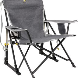 GCI OUTDOOR Kickback Rocker Outdoor Rocking Chair with Beverage Holder