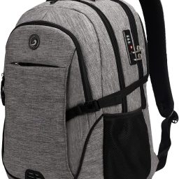 SHRRADOO Anti Theft Laptop Backpack Travel Backpacks with usb Charging Port for Women Men High School College Backpack Computer Bag Fits 17 Inch Laptop,Black